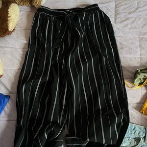 flowy strip pants